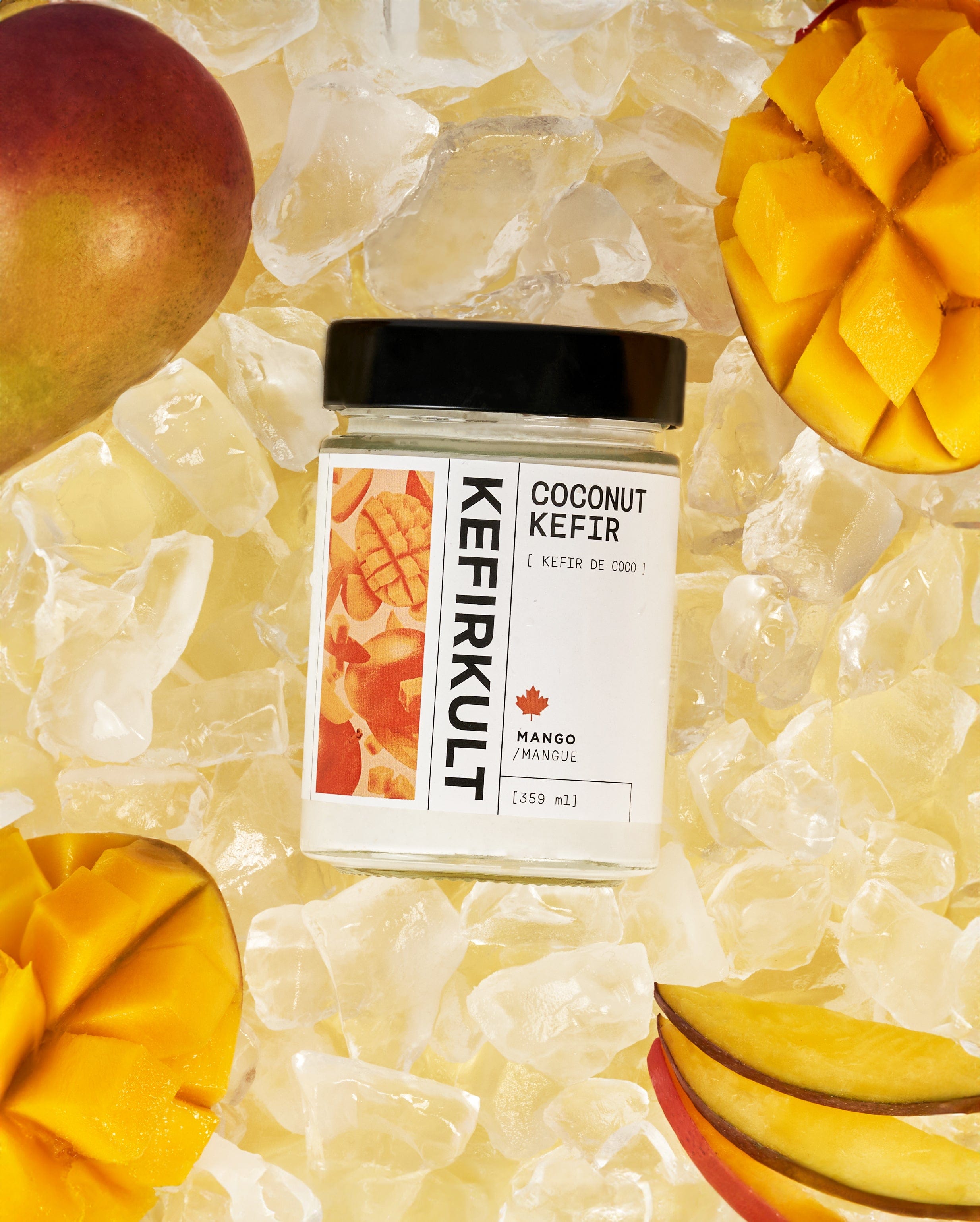 Kefir Kultures Inc Coconut Kefir Yogurt Probiotic Coconut Kefir Yogurt - Mango (Small) - 6 Pack